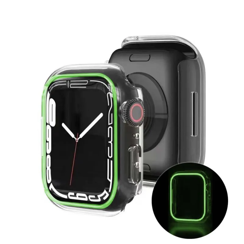 Luminous Apple Watch Case No Screen Protection Case For Apple Watch 4 5 6 7 Glow Watch Case 38mm-49mm 1