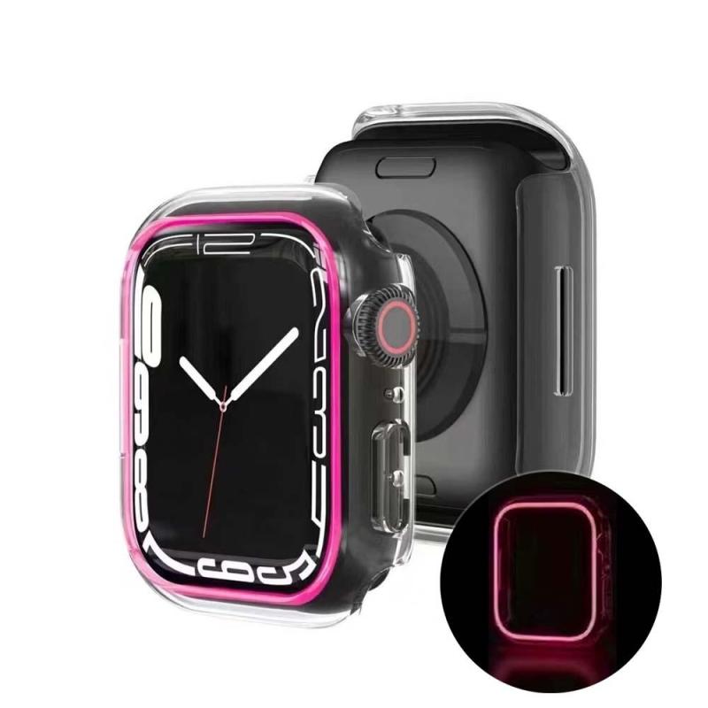 Luminous Apple Watch Case No Screen Protection Case For Apple Watch 4 5 6 7 Glow Watch Case 38mm-49mm 2