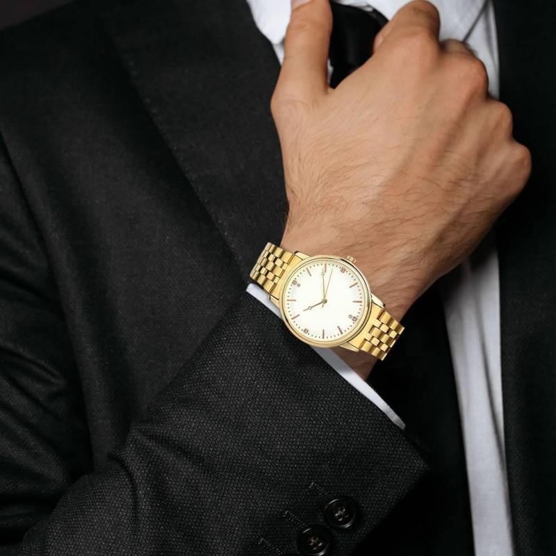 Luxury Elegant Mechanical Watches White Dial - Men's 5