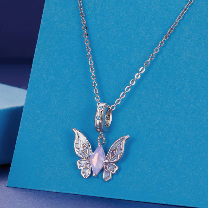 Magic Butterfly Pendant Dangle Charm Silver Christmas Gifts 2