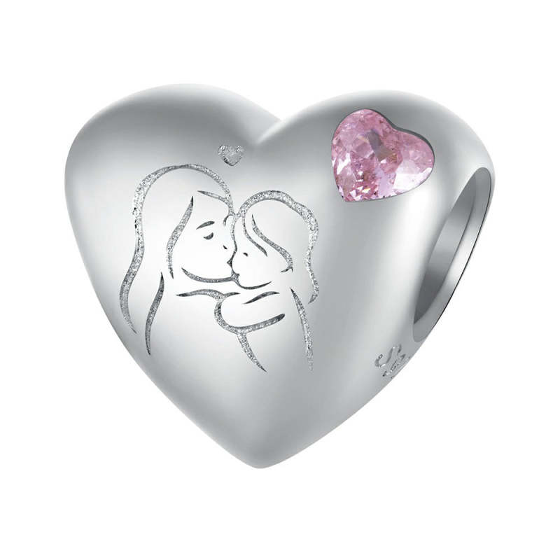 Maternal Love Heart Charm Silver Mother's Day Gifts