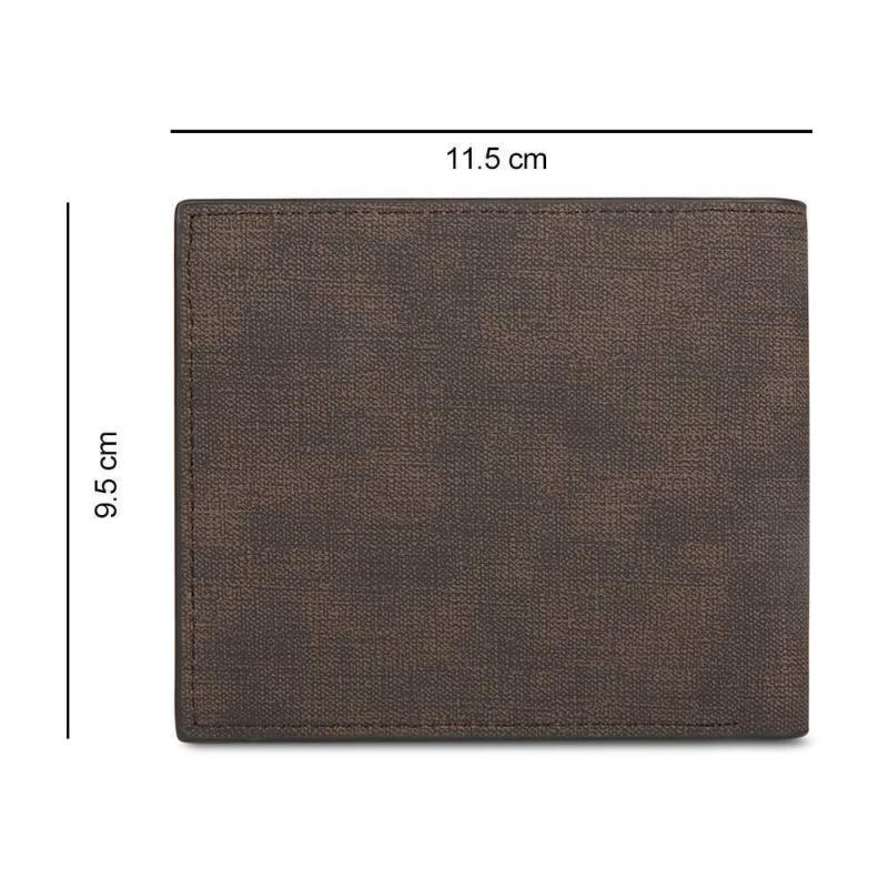 Men's Bifold Custom Inscription Photo Wallet - Coffee Leather 2