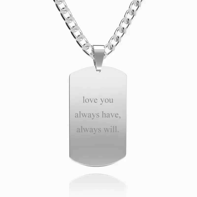 Men's Necklace Engraved Necklace Pesonalized Photo Necklace Gifts for Him 1