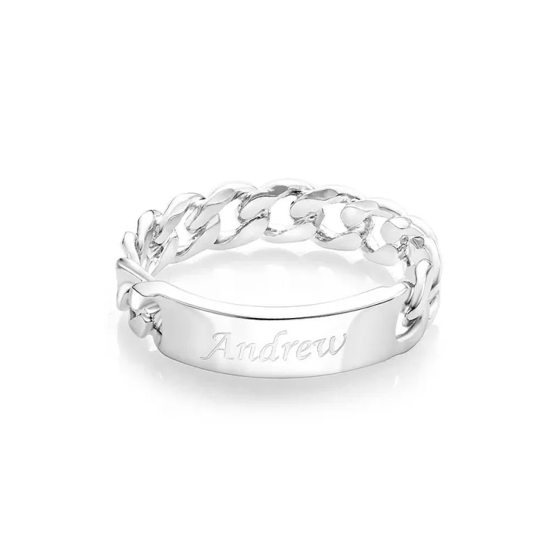 Men's Personalized Ring Custom Message Ring  the Best Gift for Lover