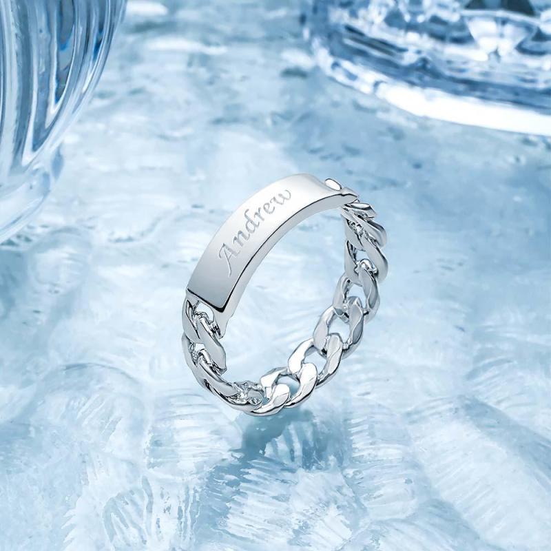 Men's Personalized Ring Custom Message Ring  the Best Gift for Lover 1