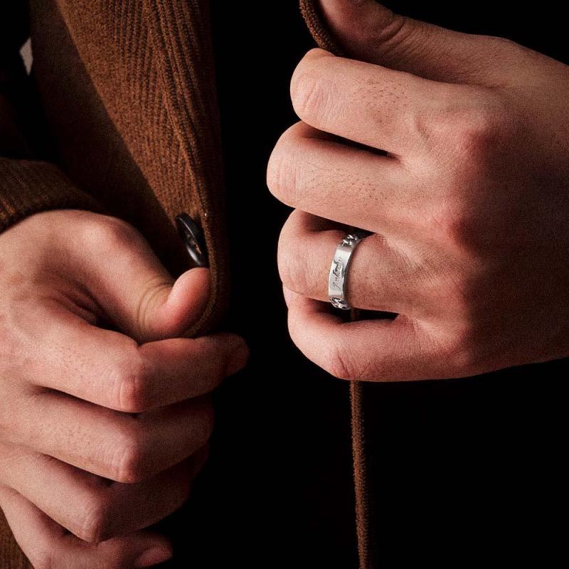 Men's Personalized Ring Custom Message Ring  the Best Gift for Lover 3