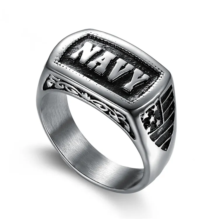 Men's Ring Punk Navy Ring Carved Ring Gift For Boyfriend 1