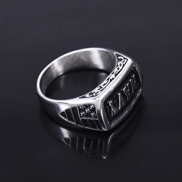 Men's Ring Punk Navy Ring Carved Ring Gift For Boyfriend 2