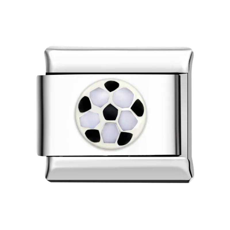 Mini Soccer Ball Italian Charm For Italian Charm Bracelets Composable Link