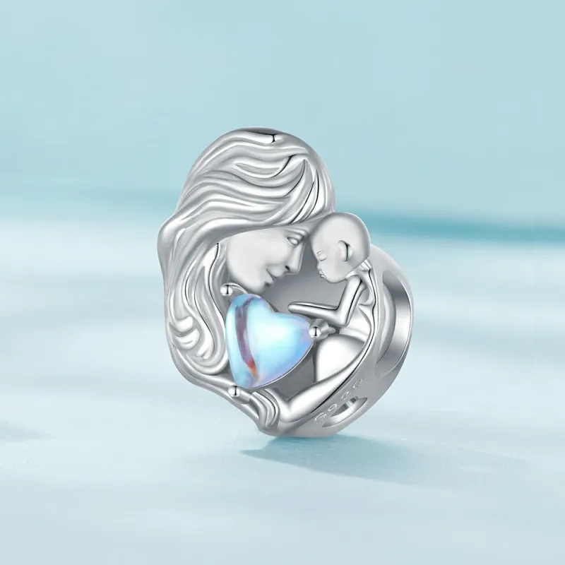 Moonstone Parent-child Charm Silver 1