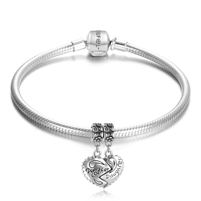 Mother Daughter Bracelet 925 Sterling Silver