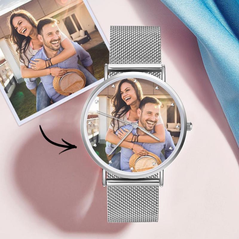 Mother's Personalized Engraved Photo Watch Alloy Bracelet Mother's Day Gift for Her Custom Photo Watch 36mm 1