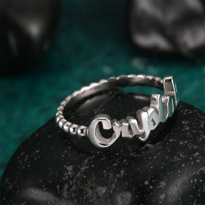 Name Rings, Custom Name Jewelry for Women Silver 1