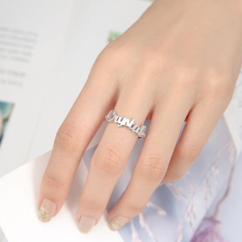 Name Rings, Custom Name Jewelry for Women Silver 2