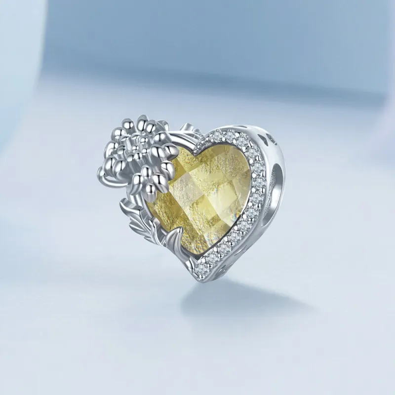 November Birthstone Yellow Charm Silver 1