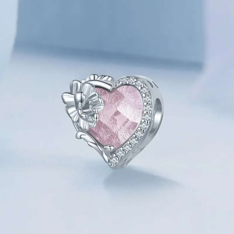 October Birthstone Pink Charm Silver 1