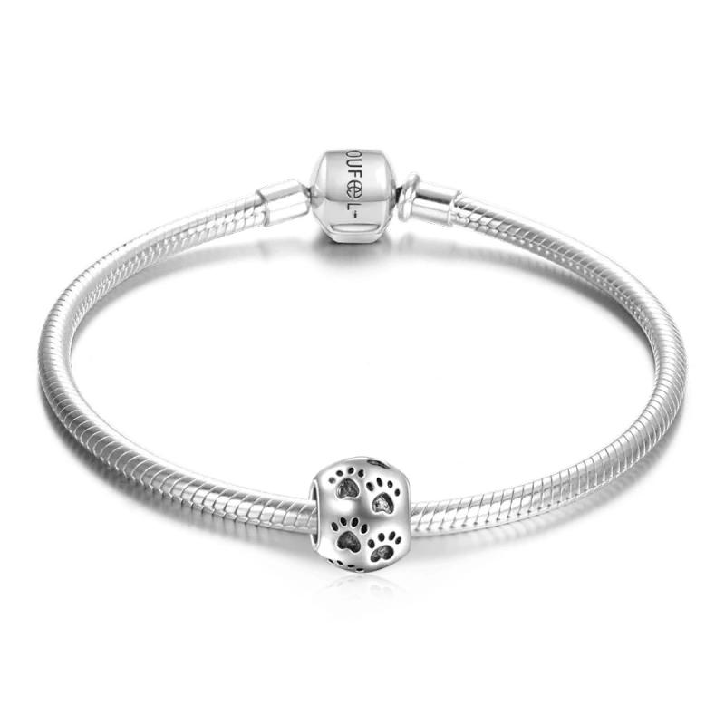 Paw Print Bracelet 925 Sterling Silver