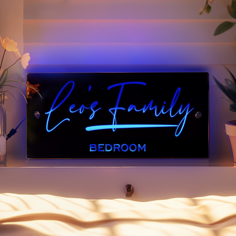 Personalised Name Mirror Sign Custom LED illuminated Light-Up Bedroom Sign Gift For Kids 5