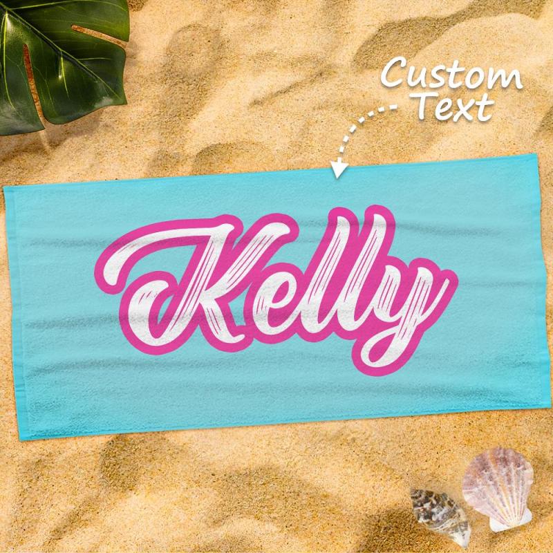 Personalised Towel Engraved with Name Colorful-Kelly