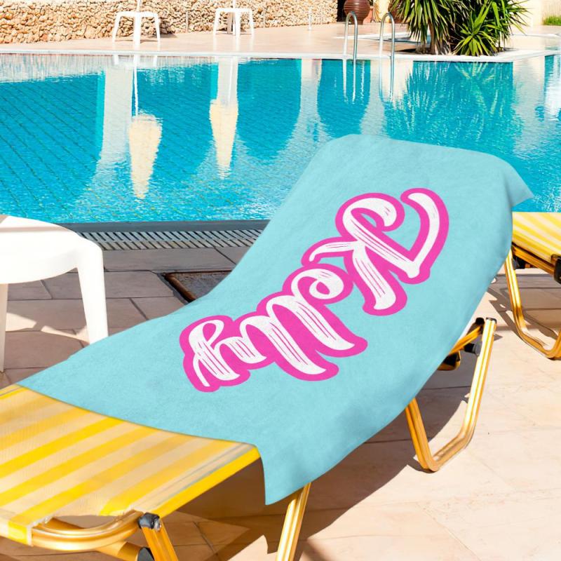 Personalised Towel Engraved with Name Colorful-Kelly 2