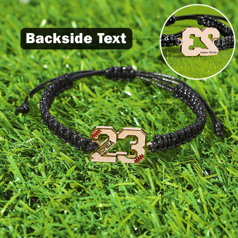 Personalized Baseball Bracelet Braided Rope Adjustable Bracelet Gift for Baseball Players Sport Lovers 6