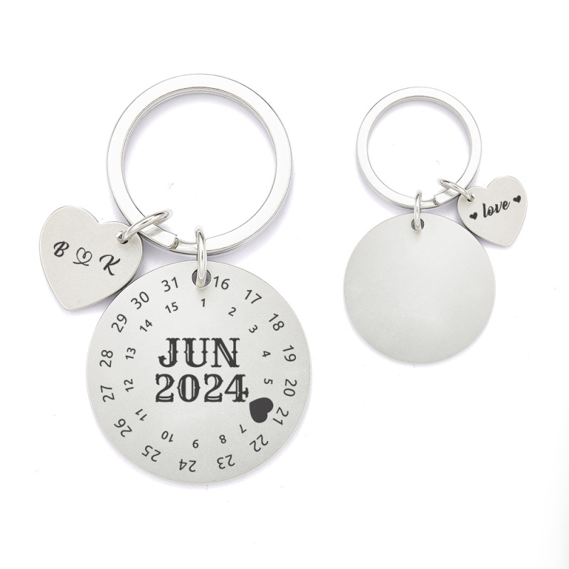 Personalized Calendar Keychain Date Keychain Significant Date Marker Best Anniversary Gift Valentine's Day Gifts For Couples 5