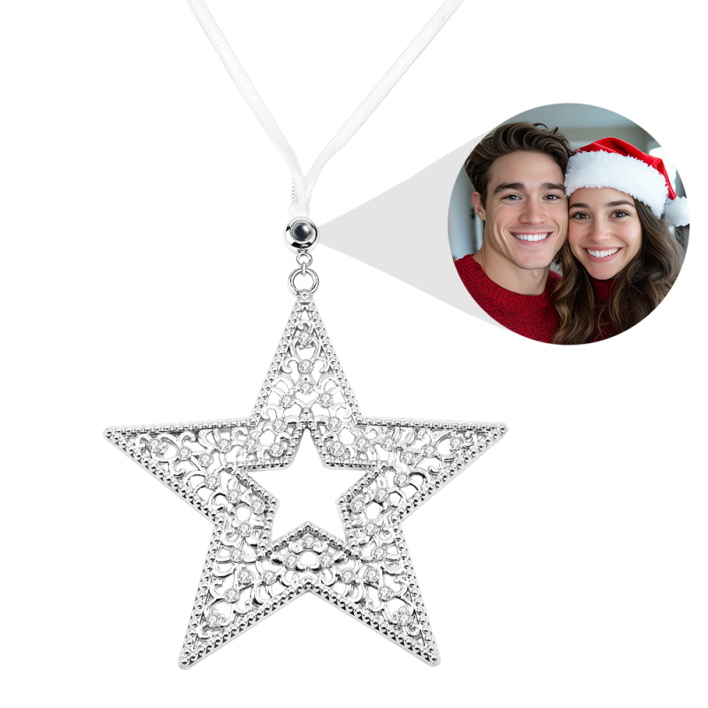 Personalized Christmas Projection Ornaments Christmas Tree Shape Custom Photo Ornaments Christmas Gifts For Family For Lover 2