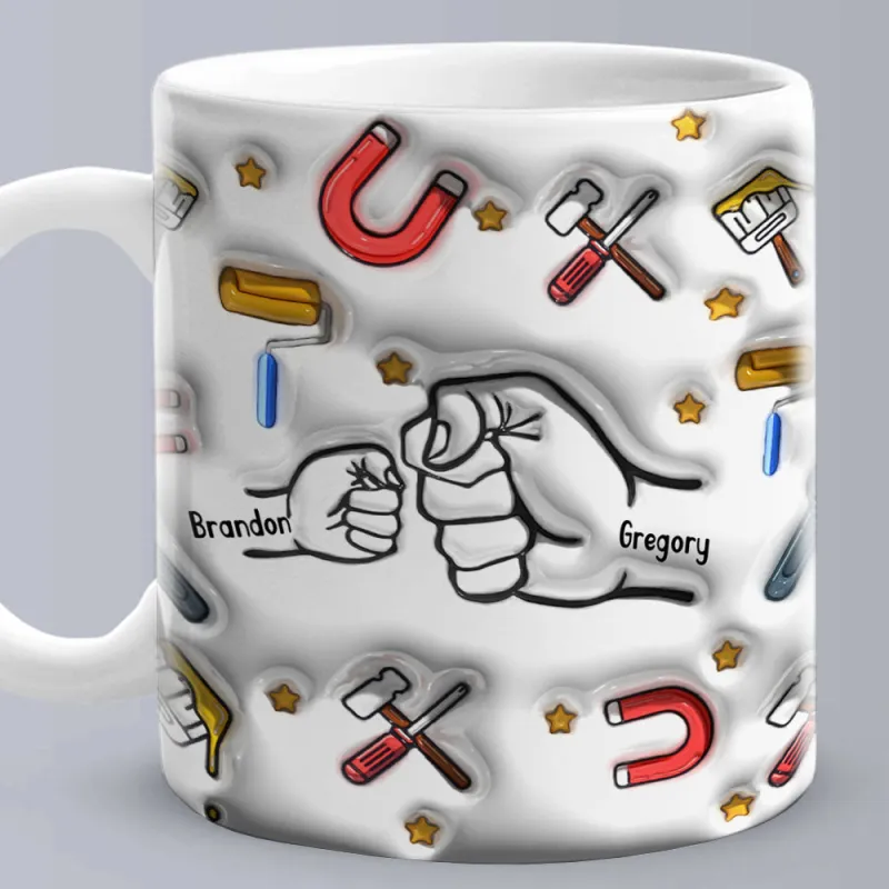 Personalized Custom 3D Inflated Effect Printed Mug Father's Day Gifts 1