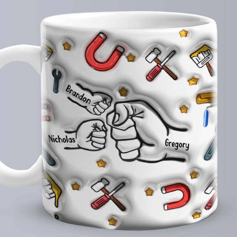 Personalized Custom 3D Inflated Effect Printed Mug Father's Day Gifts 3