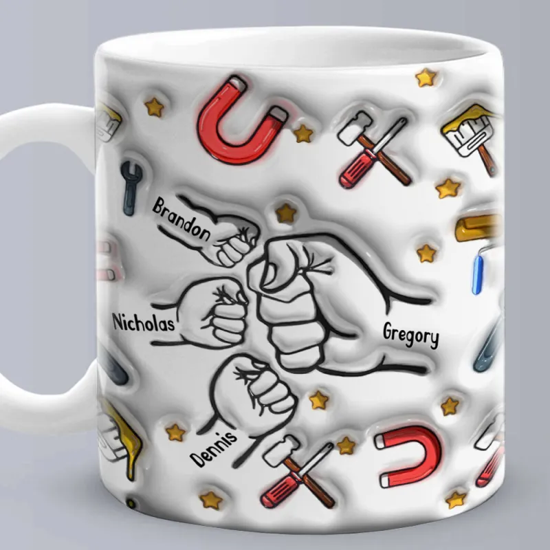 Personalized Custom 3D Inflated Effect Printed Mug Father's Day Gifts 5