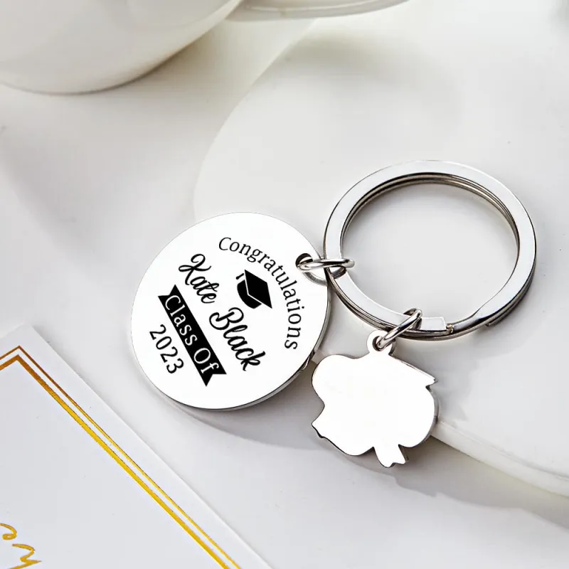 Personalized Graduation Photo Keychain Custom Engraved Commemorative Gifts for Him 3