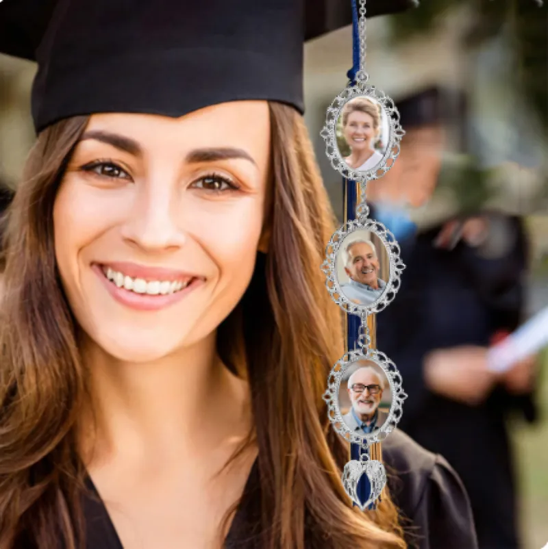 Personalized Graduation Tassel Photo Charm, Memorial Graduation Gift