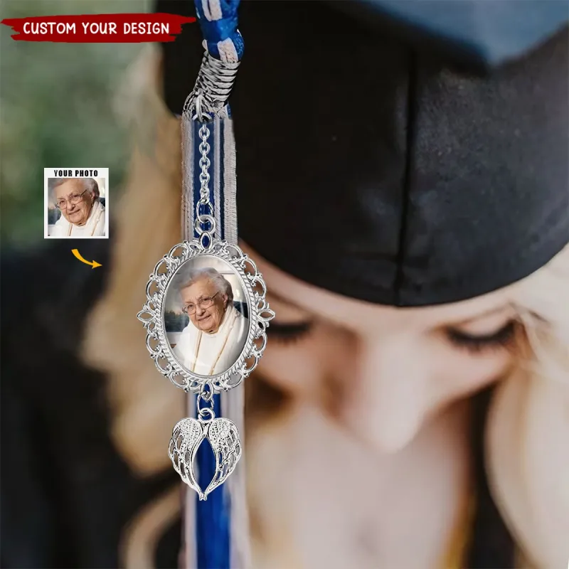 Personalized Graduation Tassel Photo Charm, Memorial Graduation Gift 3