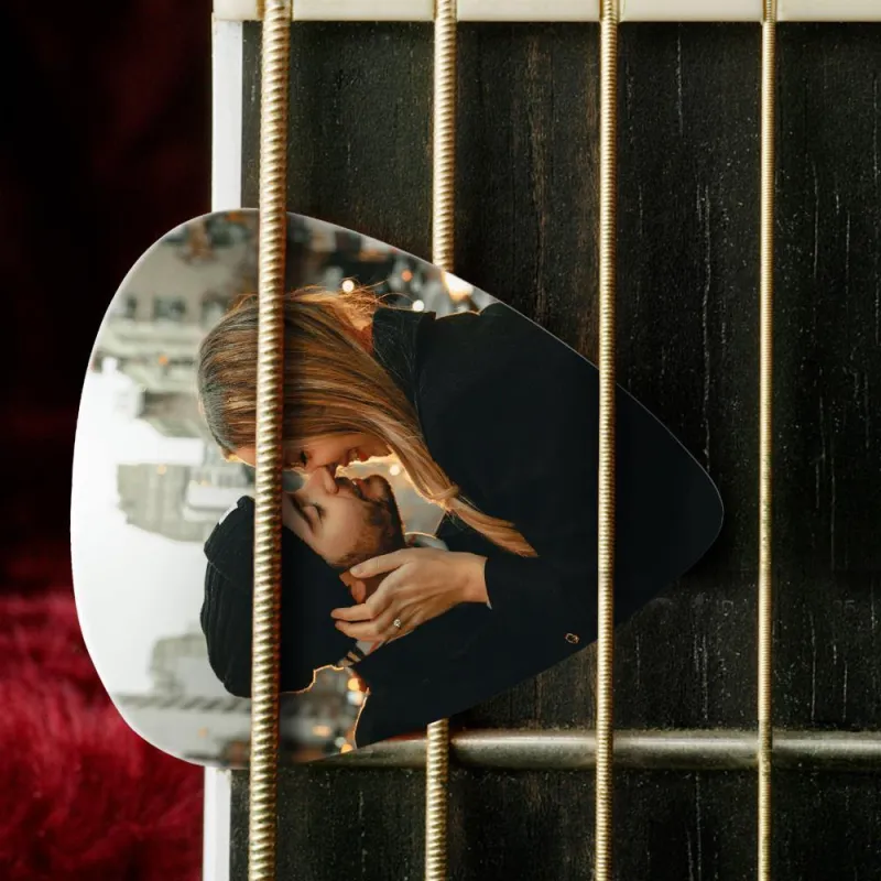 Personalized Guitar Pick with Photo for Musicians Customized for Boyfriend Christmas Gifts -12Pcs 3