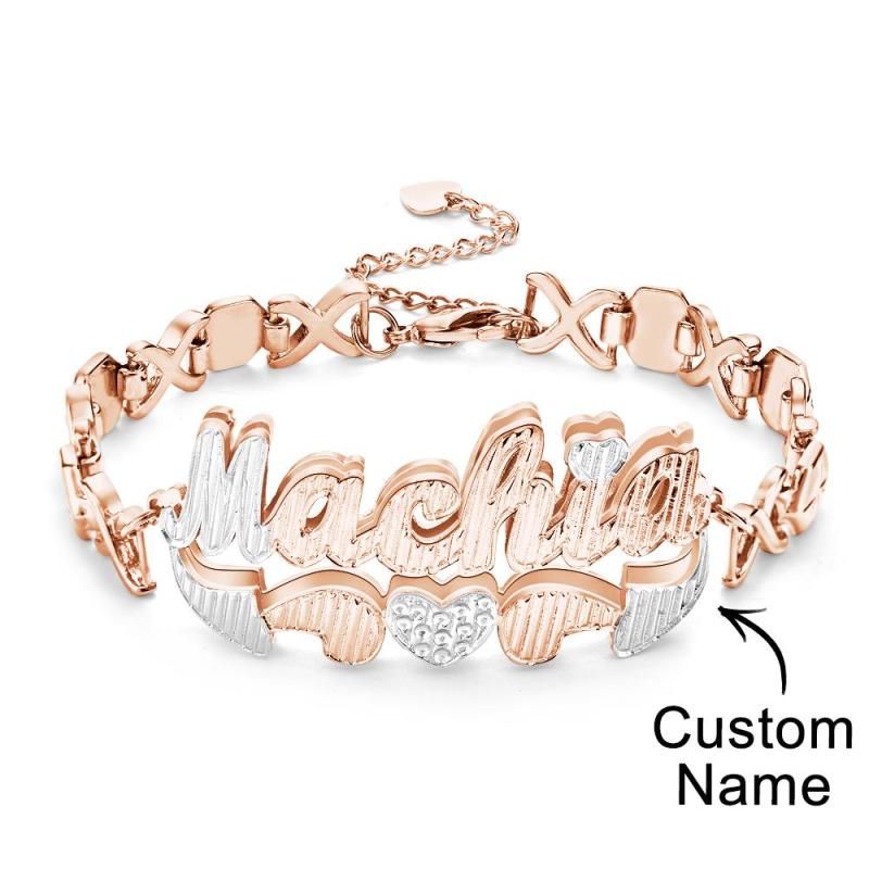 Personalized Hip Hop Name Bracelet Initial Chain Bracelet Jewelry Gifts For Men