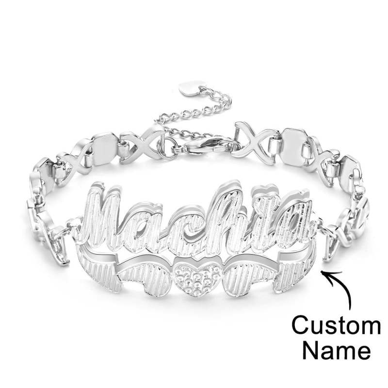 Personalized Hip Hop Name Bracelet Initial Chain Bracelet Jewelry Gifts For Men 1