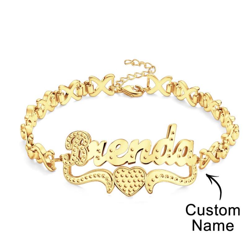 Personalized Hip Hop Name Bracelet Vintage Chain Bracelet Jewelry Gifts For Men 1