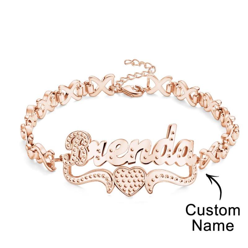 Personalized Hip Hop Name Bracelet Vintage Chain Bracelet Jewelry Gifts For Men 5