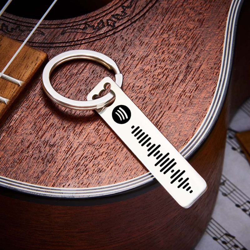 Personalized Music Scannable Code Keyring Custom Spotify Key Chains 4