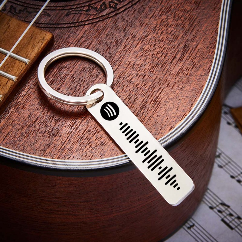 Personalized Music Scannable Code Keyring Custom Spotify Key Chains 5