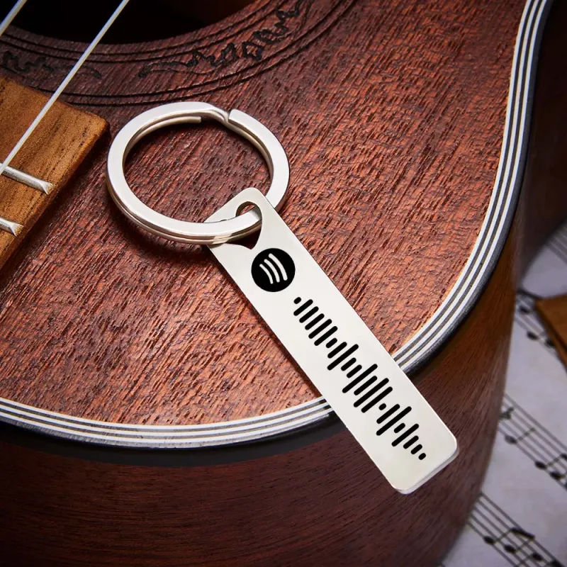 Personalized Music Scannable Code Keyring Custom Spotify Key Chains 6