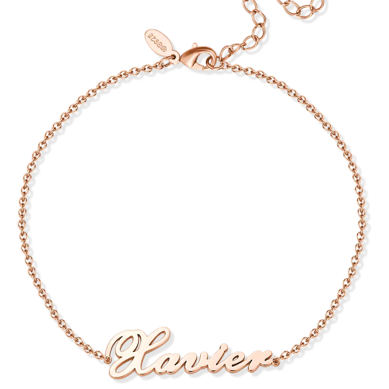 Personalized Name Anklet Rose Gold Plated - Rose Gold 1