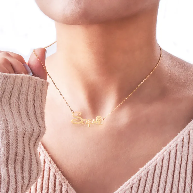 Personalized Name Necklace Necklaces With Names Sidney Style Best Name Gift Rose Gold 4