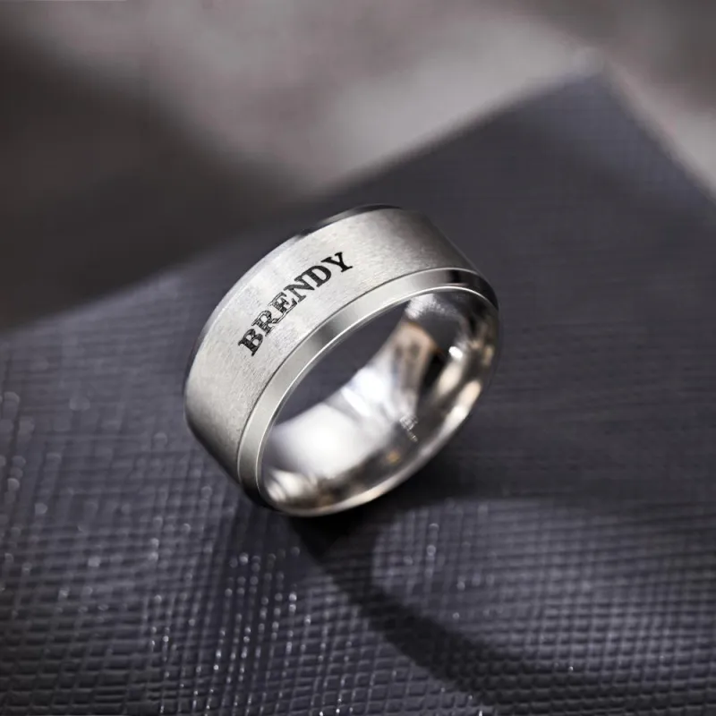 Personalized Name Ring Custom Engagement Ring Men's Personalized Ring 2