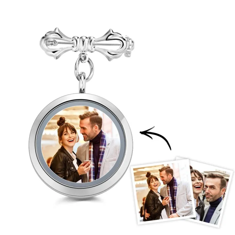 Personalized Photo Brooch Memorial Lapel Pin For Men 4