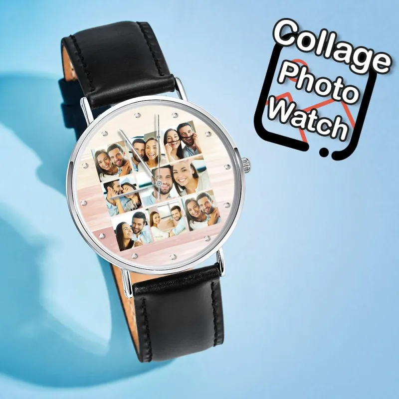 Personalized Photo Collage Watch Custom Photo Watch Gift for Loved One