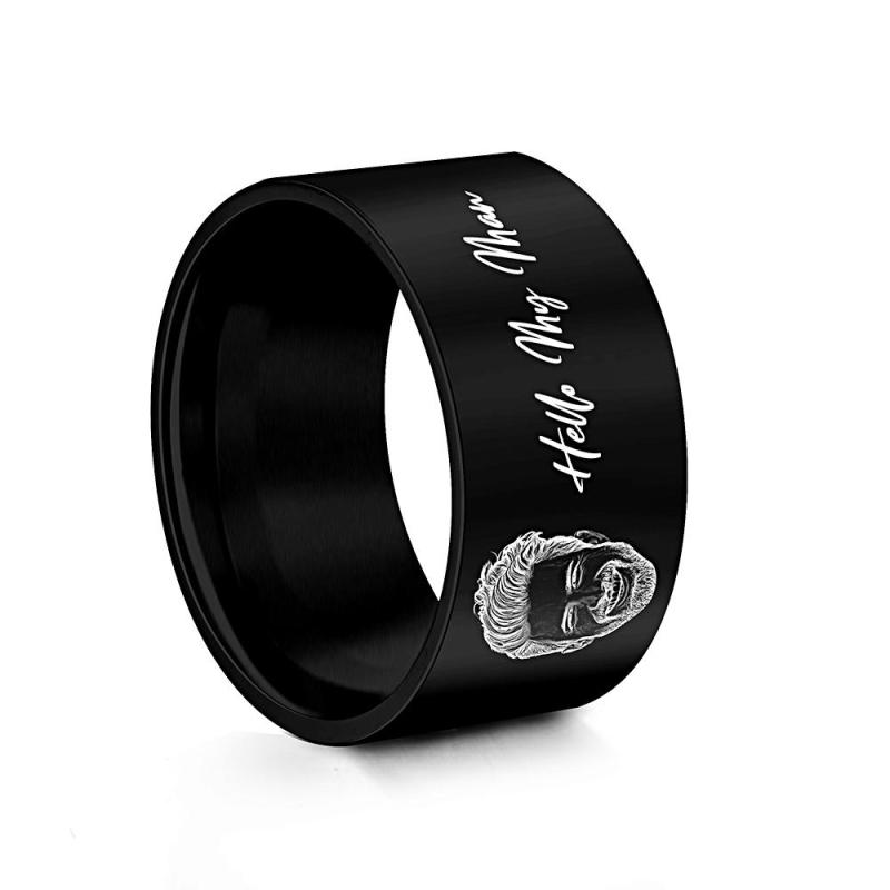 Personalized Picture Ring His Her Engraved Photo Ring Promise Ring Custom Image for Man Customized Engraved Jewelry 1