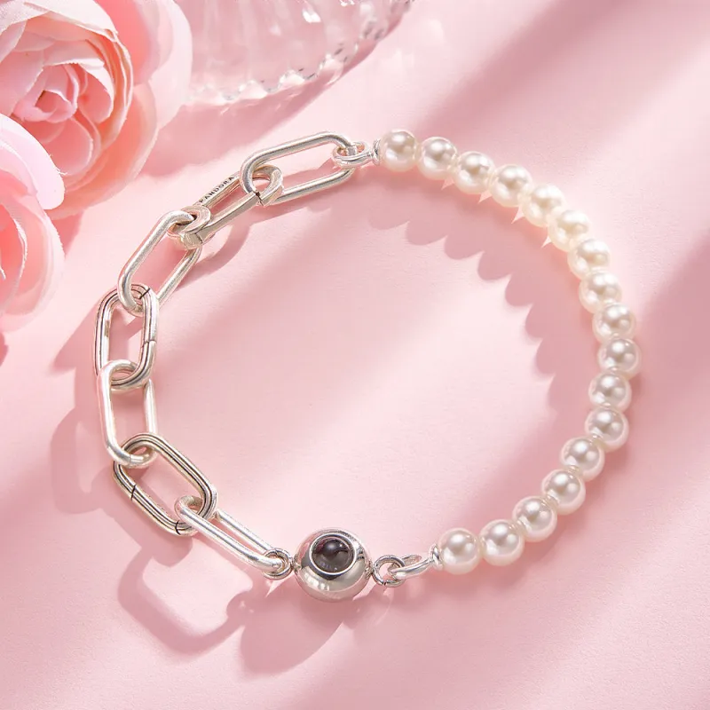 Personalized Projection Bracelet Pearl Splicing Chain Girl Gift 2