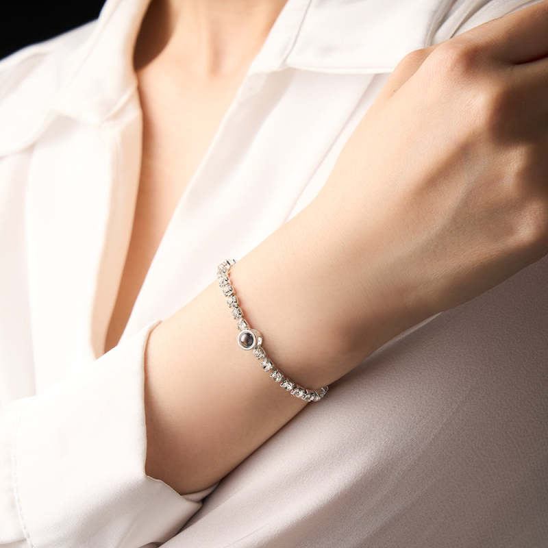 Personalized Projection Tennis Bracelet Simple Diamond Women Gift 3