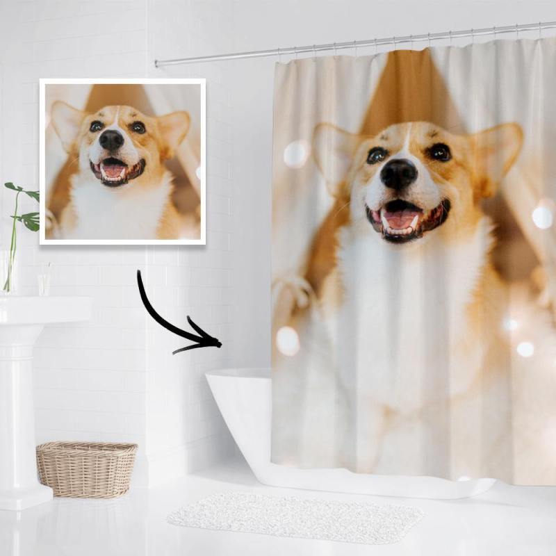 Personalized Shower Curtain Bathroom Decor Gift For Family 92*183cm